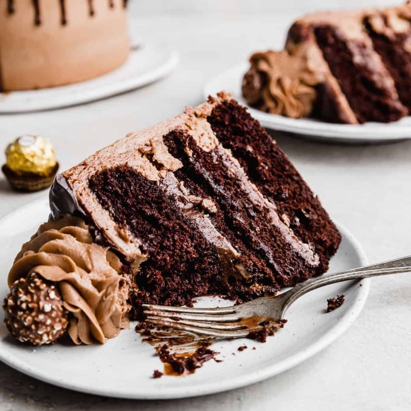 Ferrero Rocher Cake Slice